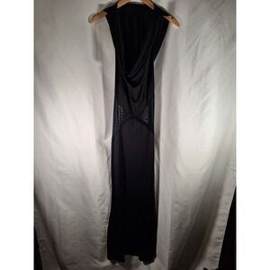 SHEIN Black Cowl Neck Mesh Insert‎ Maxi Dress Size S